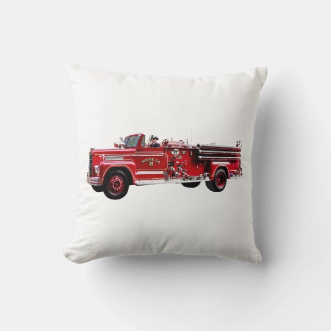 Antique Fire Engine Cushion (Front)