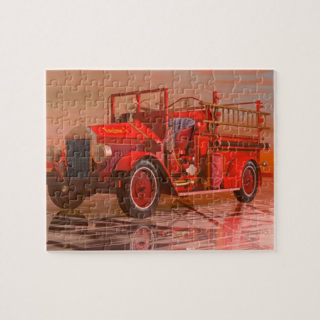 Antique Fire Engine jigsaw puzzle (Horizontal)