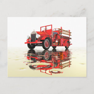 Antique Fire Engine Postcard