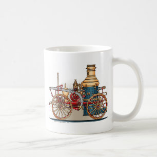 Antique Fire Truck Steam Pumper Mug