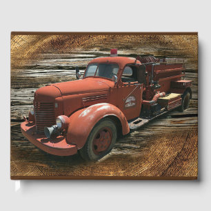 Antique Fire Truck Vintage Fire Truck Guest Book