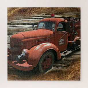 Antique Fire Truck Vintage Fire Truck Jigsaw Puzzle