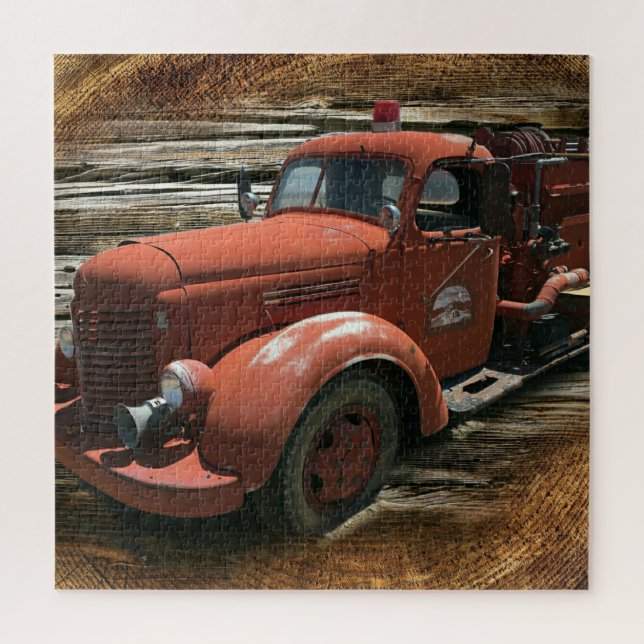 Antique Fire Truck Vintage Fire Truck Jigsaw Puzzle (Vertical)