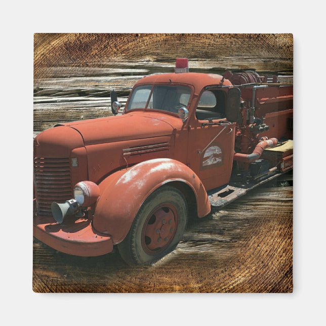 Antique Fire Truck Vintage Fire Truck Magnet (Front)