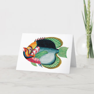 Antique fish card