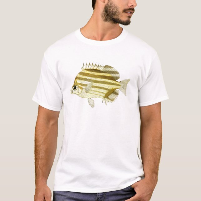 Antique Fish no.3 Coastal Home Decor T-Shirt (Front)