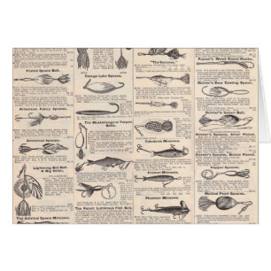 Antique Fishing Lures Catalogue Page Vintage Print