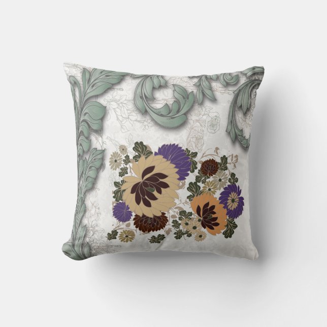 Antique Floral American MoJo Cushion (Front)