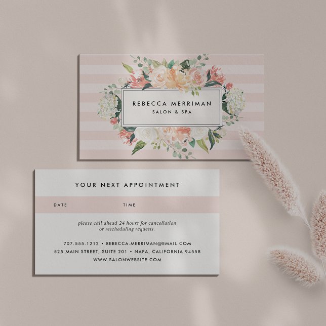 Antique Floral Blush Pink Stripe | Appointment (Creator Uploaded)
