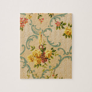 Antique Floral Decorative Wallpaper Pattern Jigsaw Puzzle