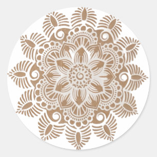 Antique floral design  square sticker
