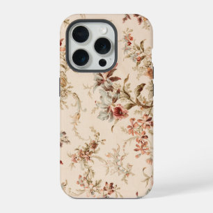 Antique Floral Fabric iPhone 15 Pro Case