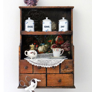 Antique Floral & French Script Decoupage Tissue Paper