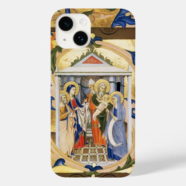 ANTIQUE FLORAL NATIVITY CHRISTMAS PARCHMENT Case-Mate iPhone CASE (Back)