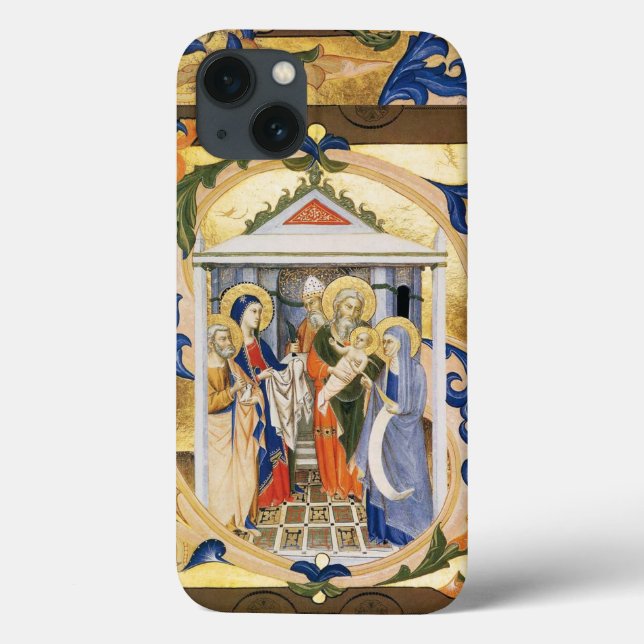 ANTIQUE FLORAL NATIVITY CHRISTMAS PARCHMENT Case-Mate iPhone CASE (Back)