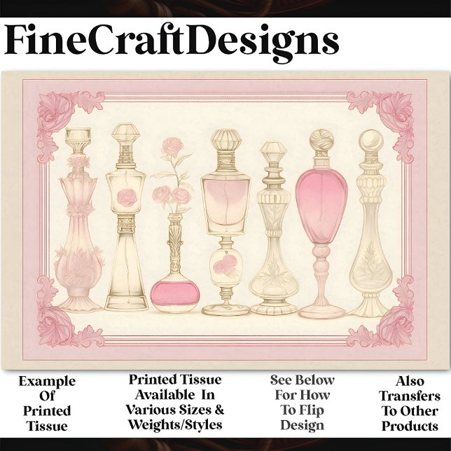 Antique Floral Perfume Atomizers AE7 Decoupage Tissue Paper (Creator Uploaded)