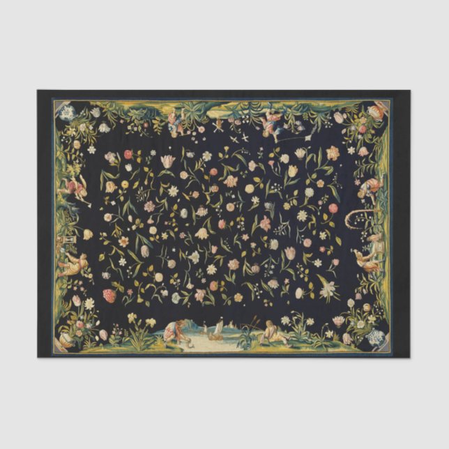 Antique Floral Table Carpet Tissue Paper (Front)