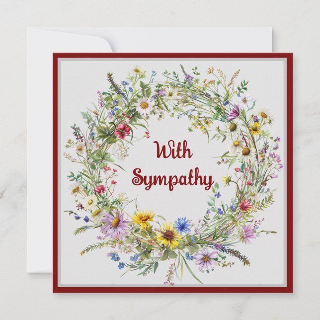 Antique Floral Wreath Notecard Collection (Front)