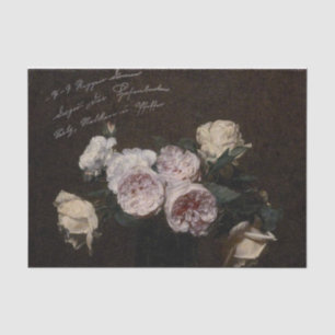 Antique Florals with Script Tissue Paper