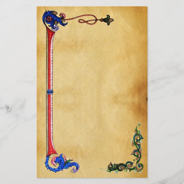 ANTIQUE FLORENTINE PARCHMENT STATIONERY (Front)
