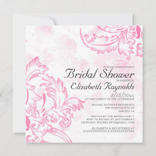 Antique Flourish Bridal Shower Invitations