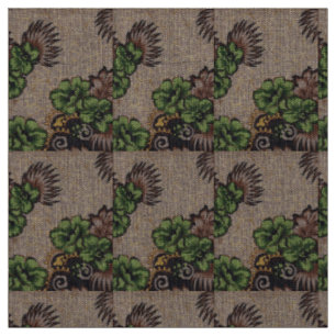 Antique Flower Botanical Art Floral Fabric Batik