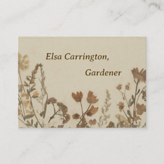 Antique Flower Collage Business Card