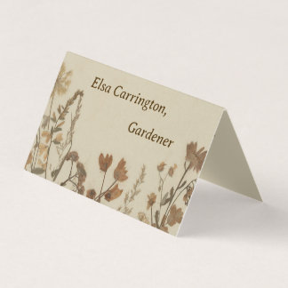 Antique Flower Collage Business Card