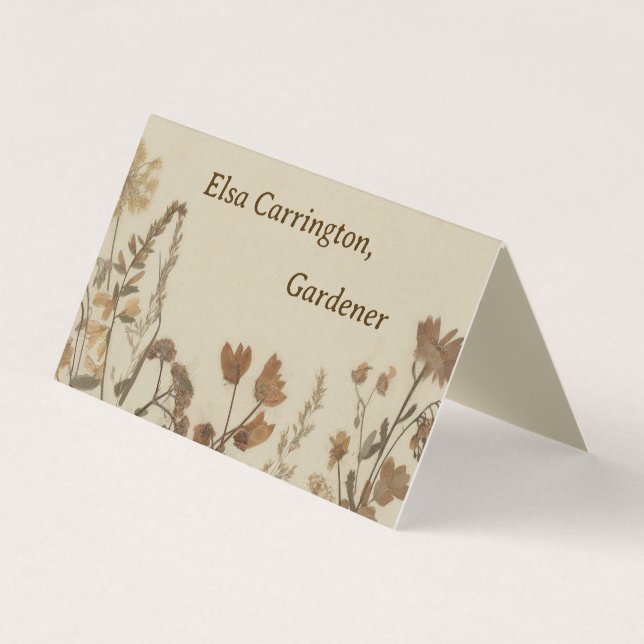 Antique Flower Collage Business Card (Front)