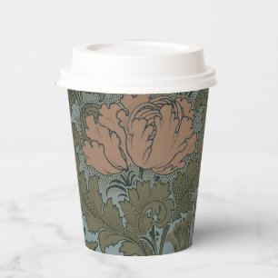 Antique Flower Morris Garden Floral Wallpaper Paper Cups