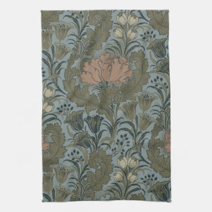 Antique Flower Morris Garden Floral Wallpaper Tea Towel