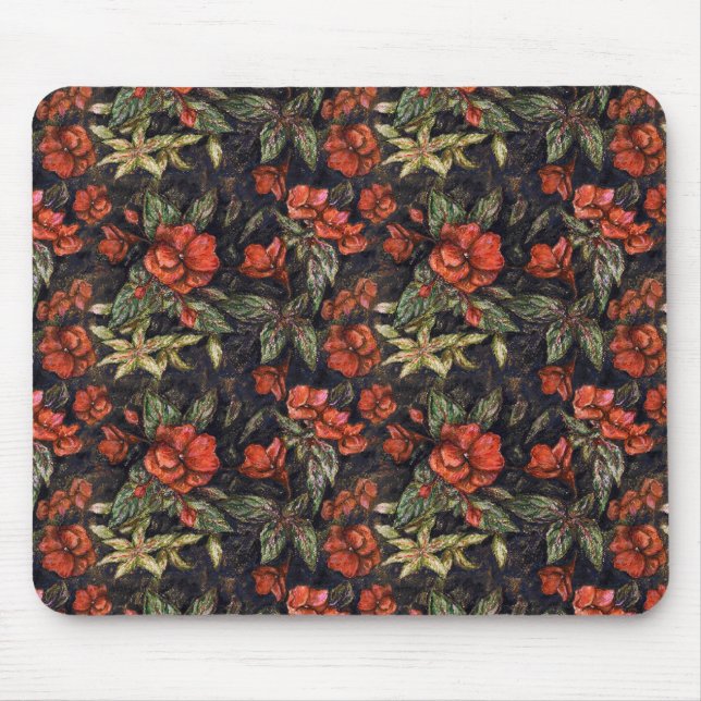 Antique Flowers by Alexandra Cook aka Linandara Mouse Pad (Front)