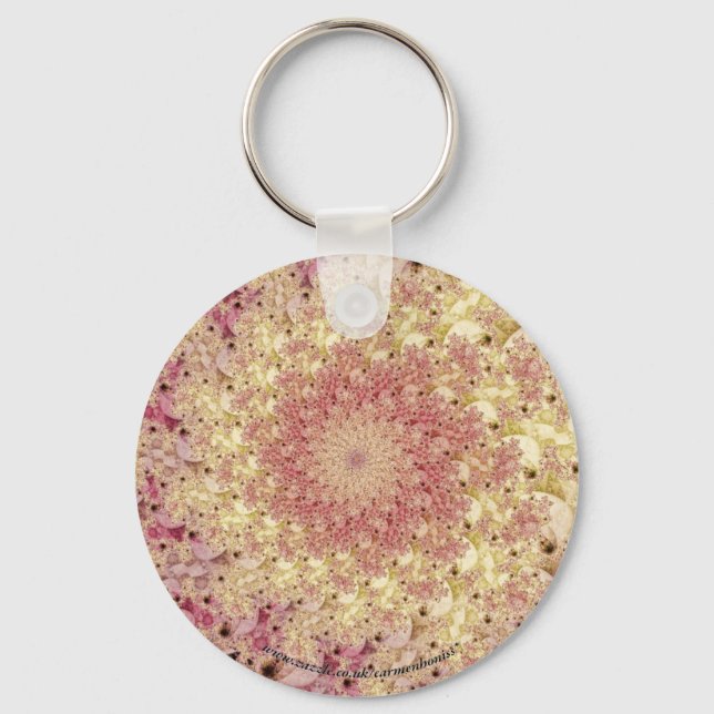 Antique Flowers Keyring (Front)