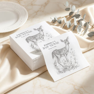 Antique Forest Animals Baby Shower Napkin