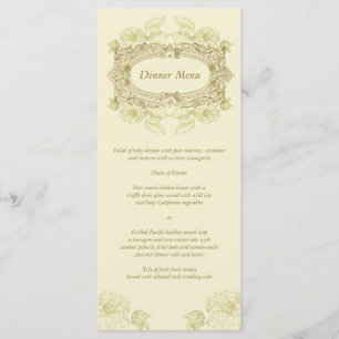 Antique Frame Menu Rack Card