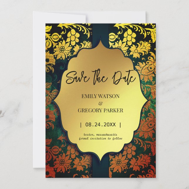 Antique frame old gold save the date (Front)