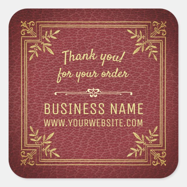Antique frame square sticker (Front)