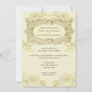 Antique Frame Wedding Invitation