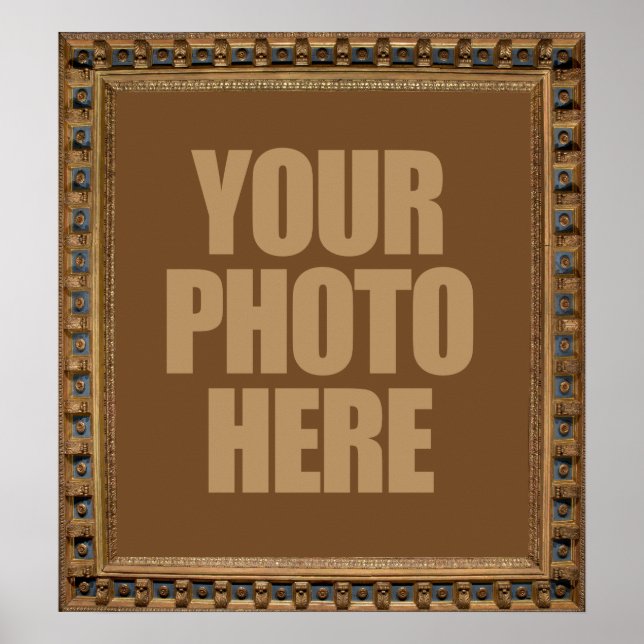 Antique Frame with YOUR PHOTO poster (Front)