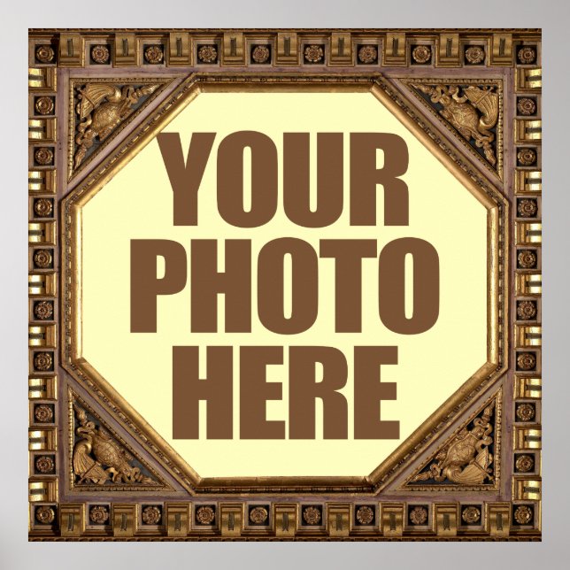 Antique Frame with YOUR PHOTO poster (Front)