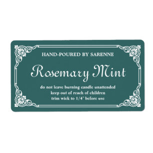 Antique French Border Candle Label Template