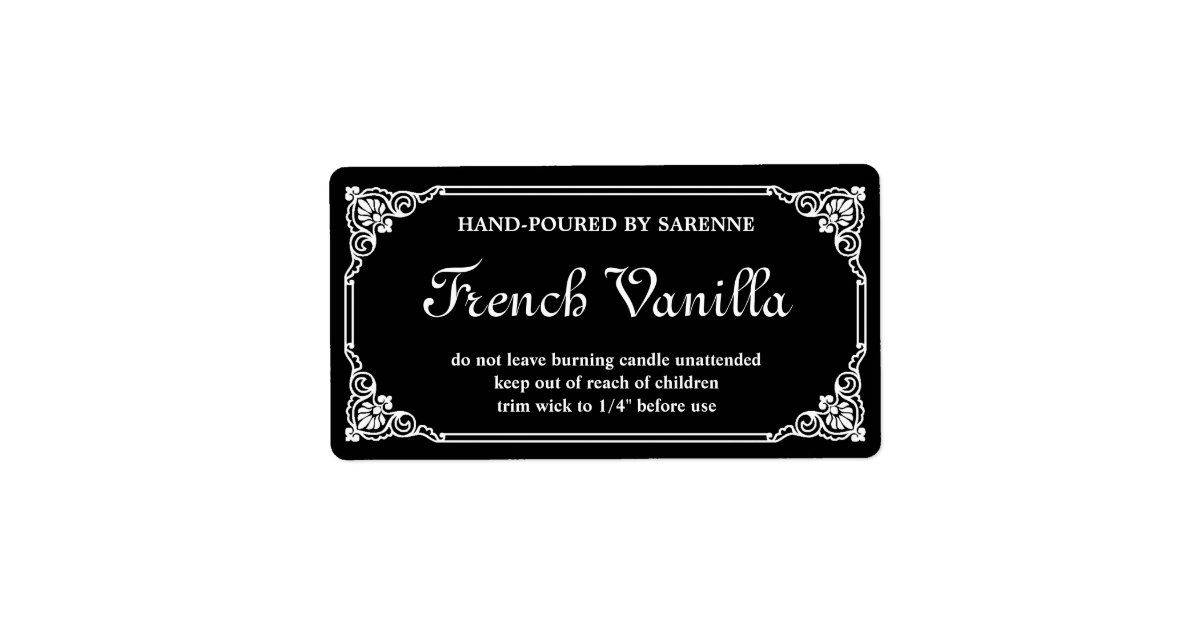 antique french border candle label template zazzlecomau