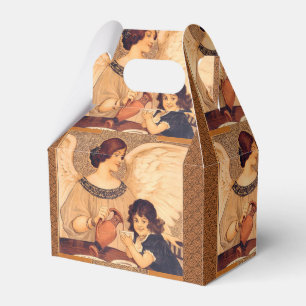 Antique French Chocolate Angel Poster: Vintage Art Favour Box