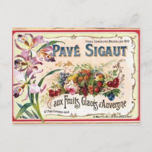 Antique French Label PostCard