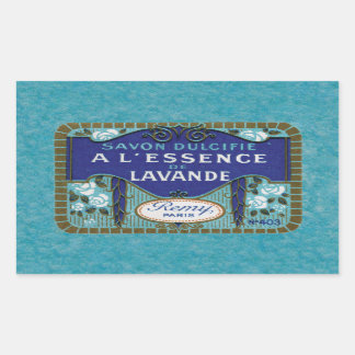 Antique French Lavender Soap Rectangular Sticker