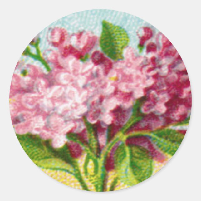 Antique French Lilac Round Sticker (Front)