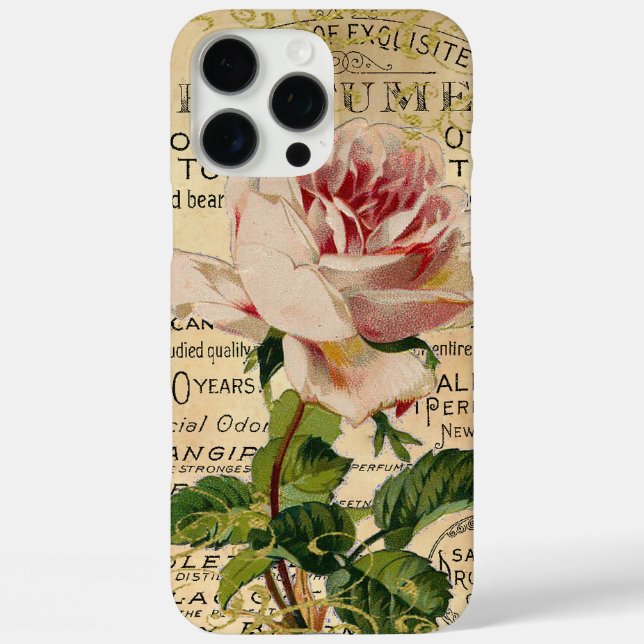 Antique French Pink Roses Case-Mate iPhone Case (Back)