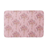 Antique French Pink Victorian Style Floral Rococo