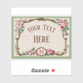 Antique French Rose Perfume Blank Frame