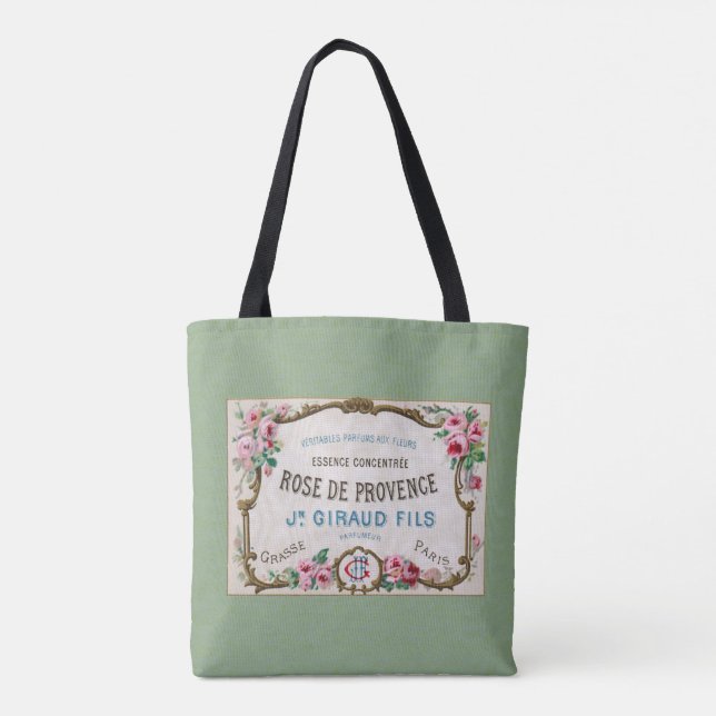 Antique French Rose Perfume Tote Bag (Back)